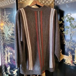 Valentino gray marl striped sweater